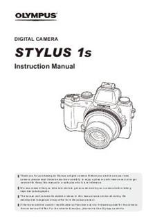 Olympus Stylus 1 manual. Camera Instructions.